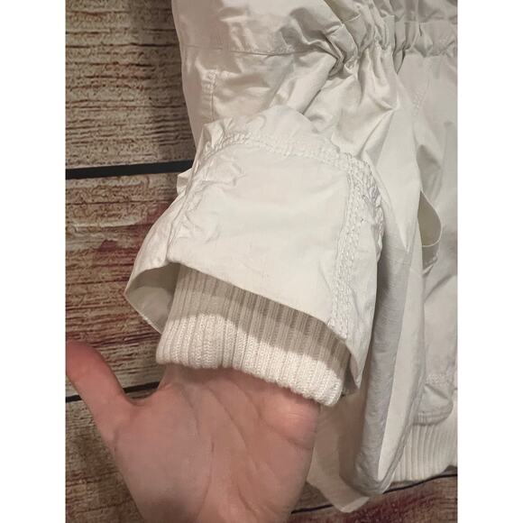 Free People She Fly Jacket Coat White Hood Layered Embroidered Aztec XS Oversize - Picture 8 of 9